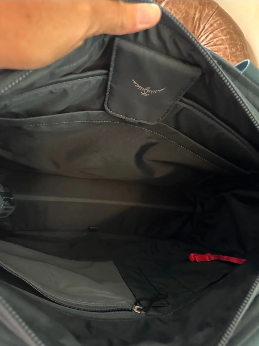 OSPREY Teal Green laptop Tote Bag with Front and Back  Pockets